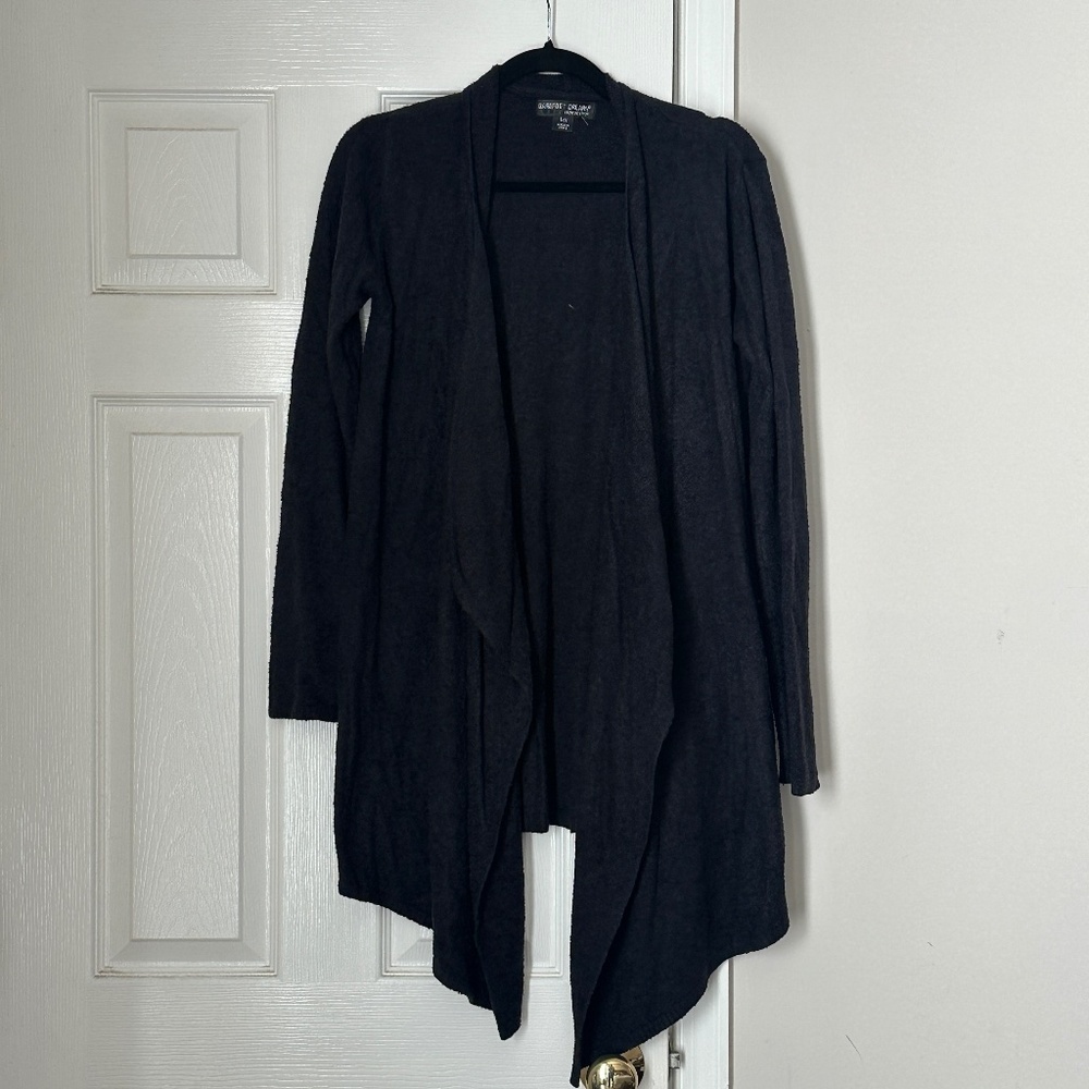 Barefoot Dreams Style 436 Calypso Wrap Cardigan Sweater Size Small/Medium Black